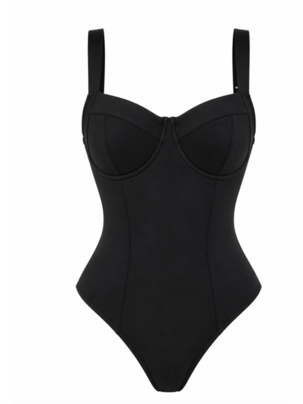 TA3 Bombshell Black Sculpting Corset One Piece Swimsuit XS Reg Long